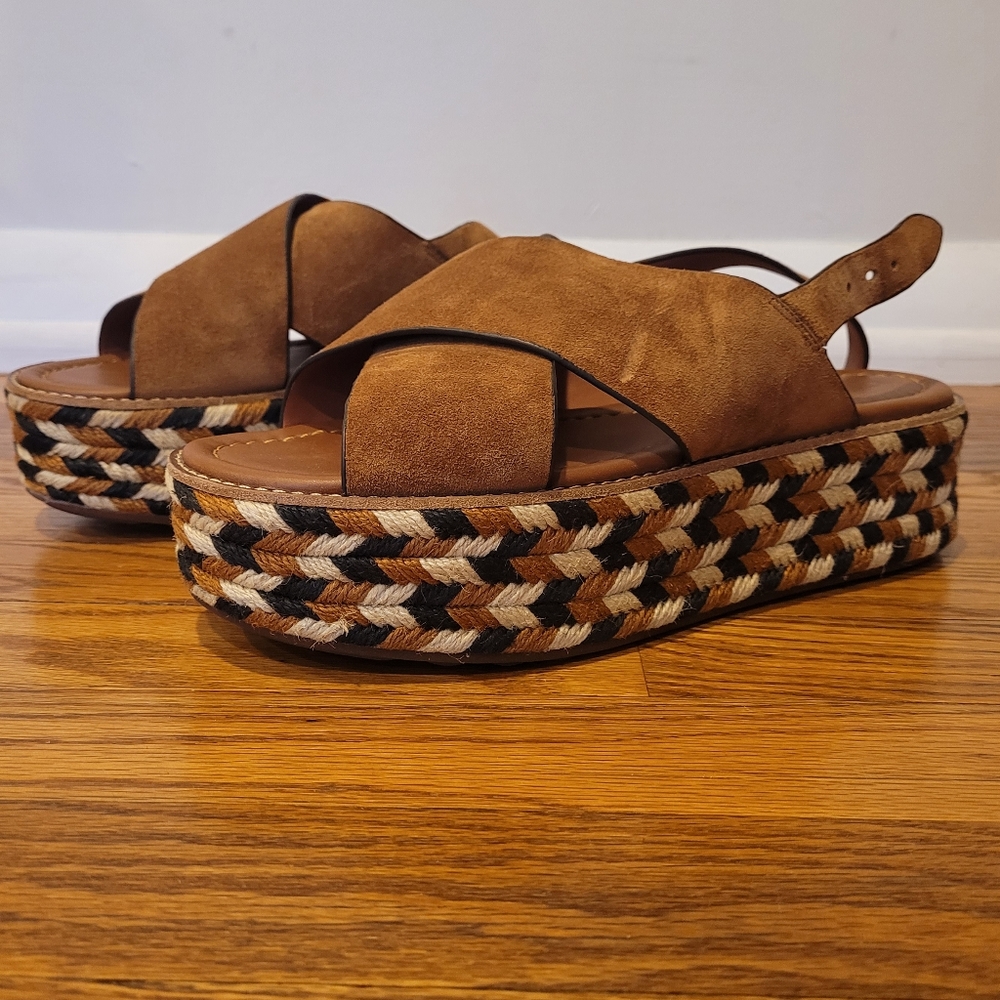 NWT Suede Platform Sandals - Picture 2 of 6